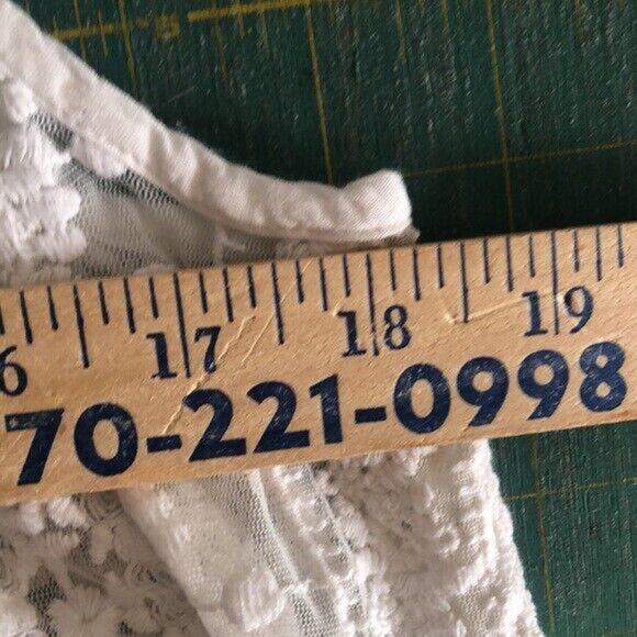 Karen Kane Cream Floral Embroidered Lace Sheer Top Small Boho Cottagecore Hippie - Picture 4 of 5